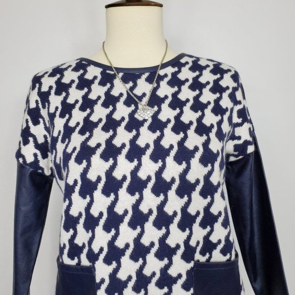 Mayoral Girls Mixed Media Houndstooth Sweater With Pockets Size 10 - Picture 2 of 11